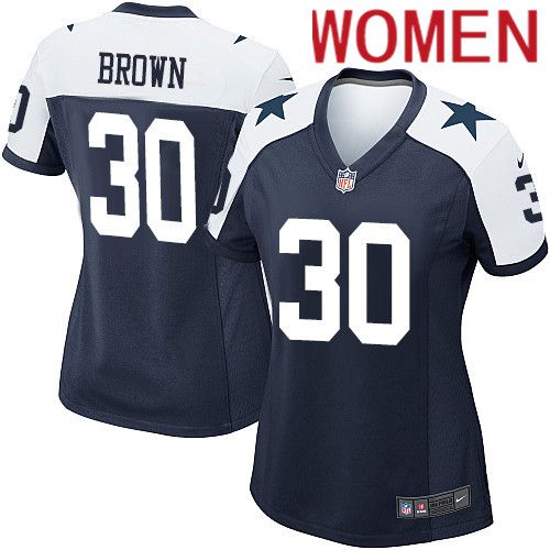 Women Dallas Cowboys #30 Anthony Brown Nike Navy Alternate Game Team NFL Jersey
